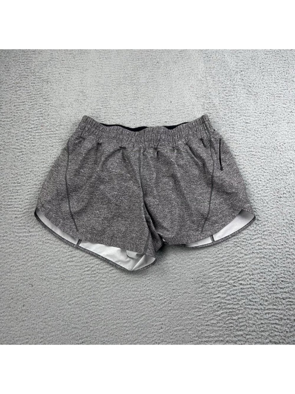 Lululemon Womens Gray Track That 5" Lined Athletic Running Shorts Size 12